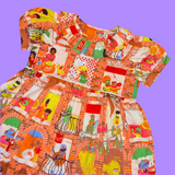 Sesame Avenue Facade Babydoll Dress (2X)