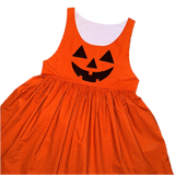 Smiley Pumpkin Jumper Dress w/ pockets (S)