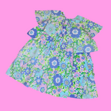 Flower Power Tiered Dress w/ Collar (L)