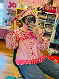 Valentines Day Bunny Ear Hooded Scarf