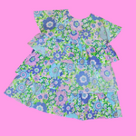 Flower Power Tiered Dress w/ Collar (L)
