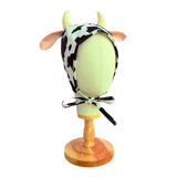 Cow Print Babydoll Dress & Bonnet (L)