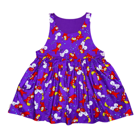 Friendly Ghost & Witch Jumper Dress w/ pockets (L)