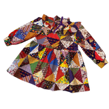 Real Patchwork Ruffle Babydoll Dress (L/XL)