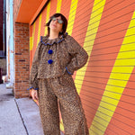 Leopard Blue Ric Rac 3 Piece Clown Set (L)