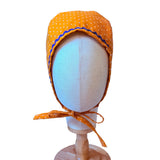 Orange Polka Dot Bonnet