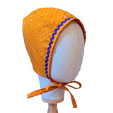 Orange Polka Dot Bonnet