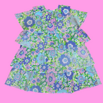 Flower Power Tiered Dress w/ Collar (L)