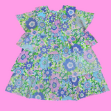Flower Power Tiered Dress w/ Collar (L)