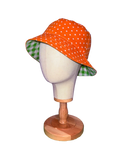 Polka/Plaid Dot Reversible Bucket Hat (M/L)