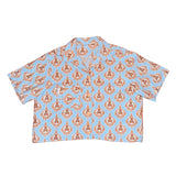 Teddy Bear Cropped Button Up Shirt (M-XL)