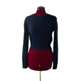 American Apparel Navy Blue Cropped Sweater Sz L