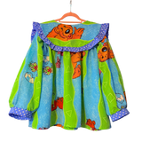 Blue House Bear Blouse (M-XL)