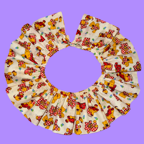 Plaid Teddy Berry Clown Collar