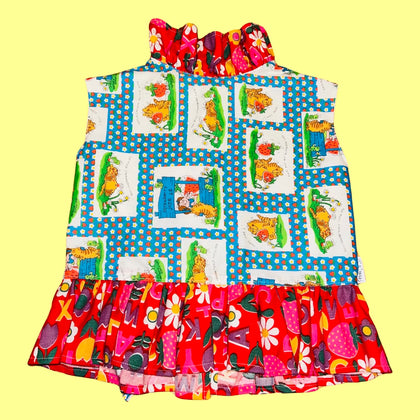 Patchwork Floral Cat Vest Top (S)