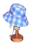 Blue Plaid Sun Hat