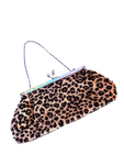 Vintage 90s Leopard Print Velvety Purse