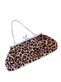 Vintage 90s Leopard Print Velvety Purse