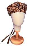 Leopard Print Sailor Hat with ties