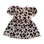 Cow Print Babydoll Dress & Bonnet (L)