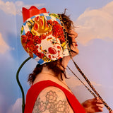 Circus & Leopard Reversible Clown Bonnet