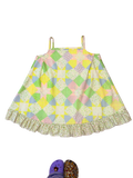 Pastel Patchwork A Line Dress (L)