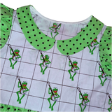 Banjo Frog Polka Dot Babydoll Dress (L)