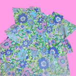 Flower Power Tiered Dress w/ Collar (L)