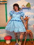 Blue Clown Ruffle Dress (L)