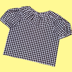 Black White Gingham Top (L)