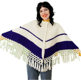 Vintage 1970s Handmade Pancho OSFM
