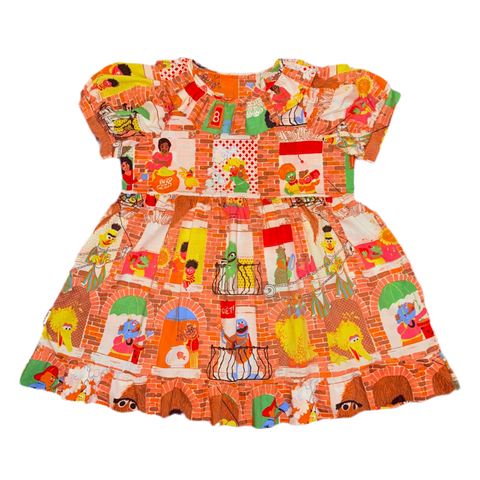 Sesame Avenue Facade Babydoll Dress (2X)