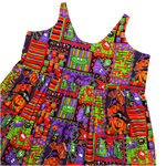 90s Mom Vibes Patchwork Jumper Dress (2X)