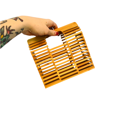 Mini Wooden Hand Bag
