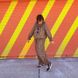 Leopard Blue Ric Rac 3 Piece Clown Set (L)