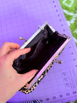 Vintage 90s Leopard Print Velvety Purse