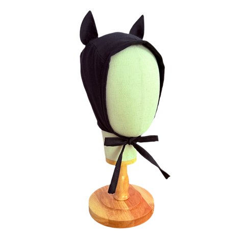 Bat Bonnet (Solid Black)