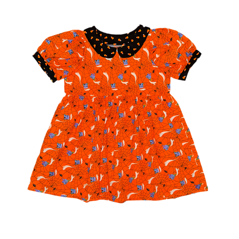 Haunted House & Candy Corn Babydoll Dress (L/XL)