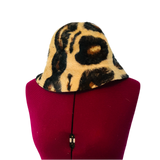 Vintage 1960s Handmade Leopard Bucket Hat