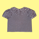 Black White Gingham Top (L)
