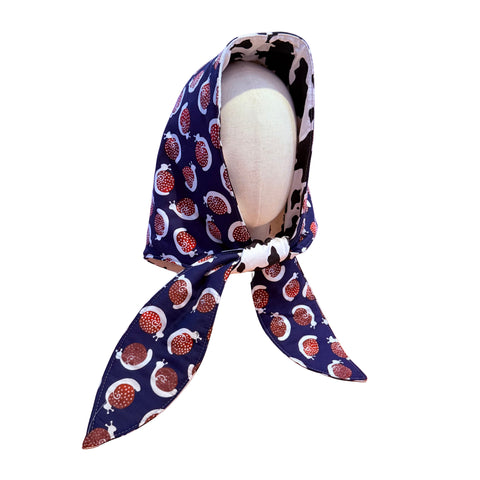 Snails/Cow Print Reversible Quilted Hooded Scarf