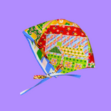 Clowns & Funky Floral Reversible Clown Bonnet