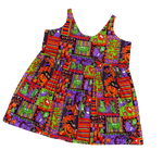 90s Mom Vibes Patchwork Jumper Dress (2X)