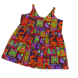 90s Mom Vibes Patchwork Jumper Dress (2X)
