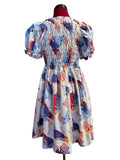 Build Snowman Shirred Babydoll Dress (L-2X)