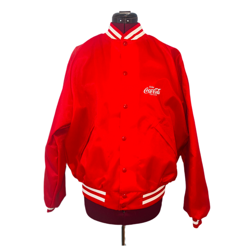 80s Coca Cola Satin Jacket Sz L