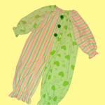 Hearts and Stripes Clownsuit w/ Collar and Hat (2X)
