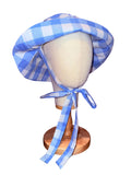 Blue Plaid Sun Hat