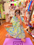 Flower Power Tiered Dress w/ Collar (L)