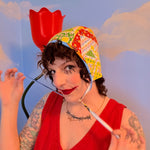 Clowns & Funky Floral Reversible Clown Bonnet